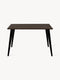 Dining table rectangular of solid oak modern black Joy