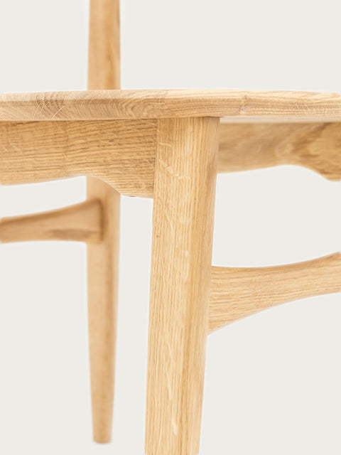 Dining chair from solid oak natural modern hard 75 cm Positano