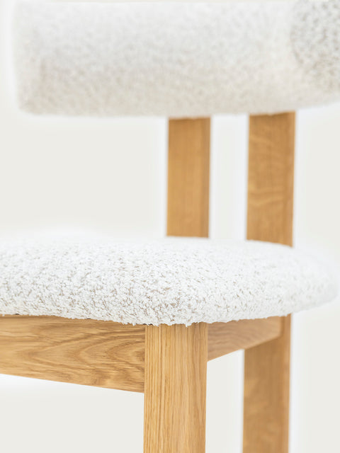 Chair of solid oak wood natural soft Angelo