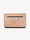 Credenza in rovere massello sbiancato 3 ante 135x42x90 cm moderna Adena