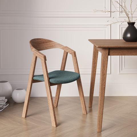 Chair of solid oak smoked modern 79 cm soft Sorano