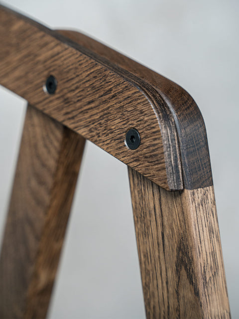 Sedia in massello di rovere fumé moderna 79 cm morbida Sorano