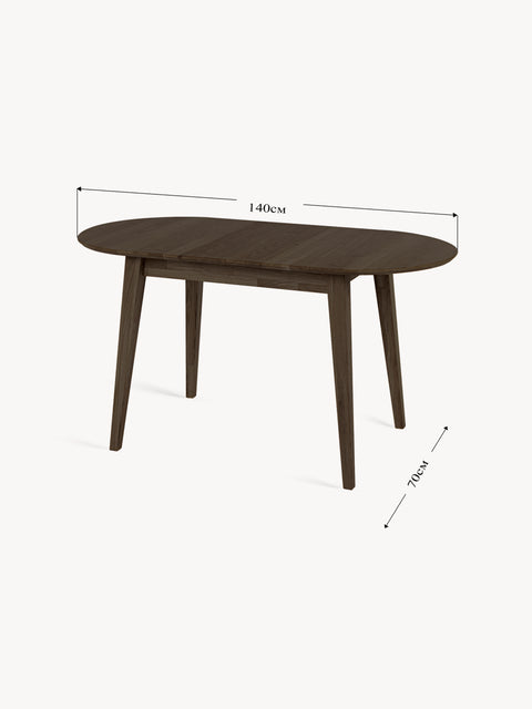 Dining Table of solid oak modern nordic black Florence