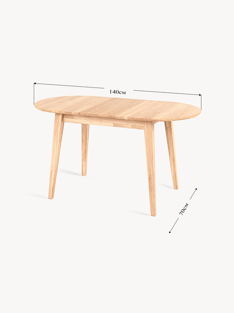 Dining Table of solid oak modern nordic white Florence