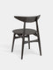 Dining chair from solid oak black modern hard 75 cm Positano