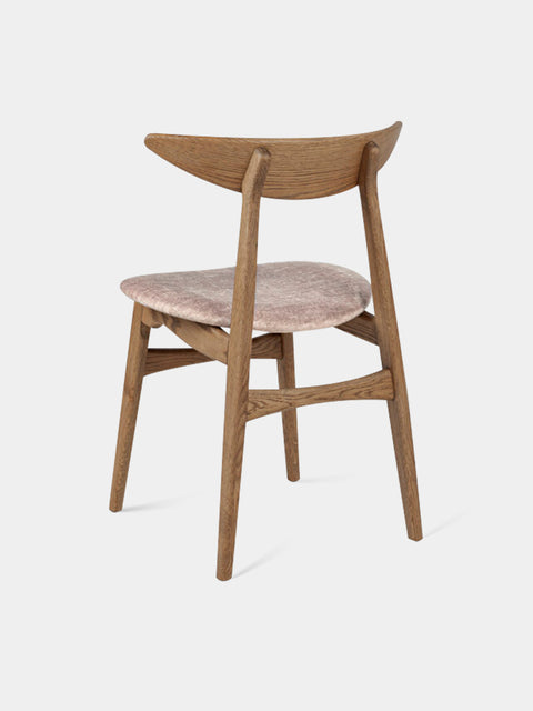 Dining chair from solid oak brown soft 75 cm Positano