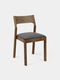 Dining chair 79 cm of solid oak wood brown modern soft seat Vinci