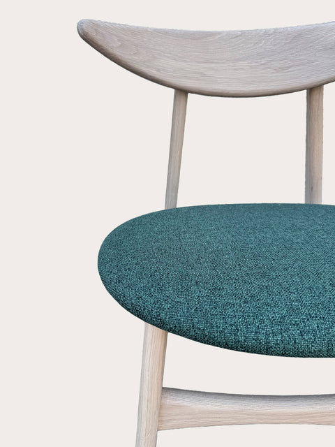 Sedia da pranzo in rovere massello nordico verde scuro Positano