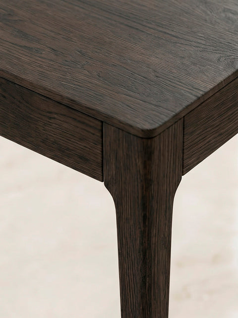 Tavolo da pranzo allungabile in legno massello di rovere nero 160-215 cm Luca
