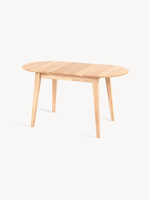 Dining Table of solid oak modern nordic white Florence