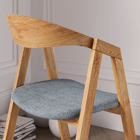 Chair of solid oak natural modern 79 cm soft Sorano