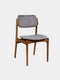 Dining chair from solid oak 79 cm smoked modern Loreto