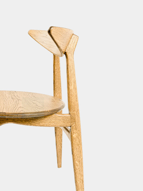 Dining chair from solid oak natural modern hard 75 cm Positano