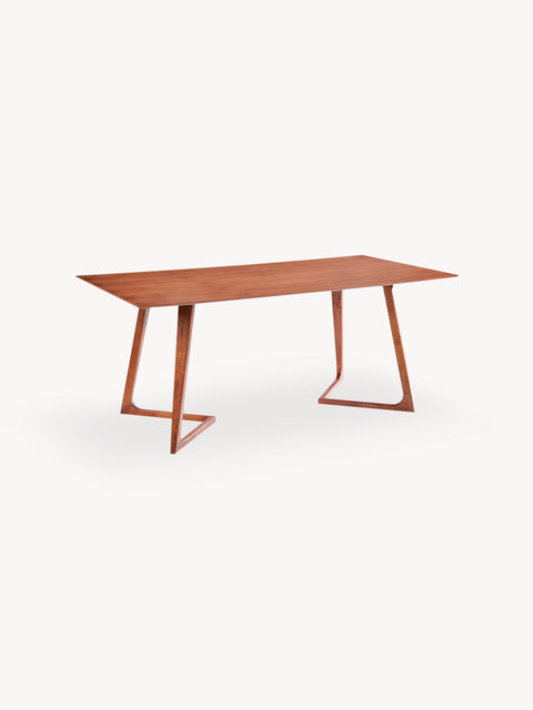 Dining table 180 cm 6-8 people solid teak natural contemporary Elian