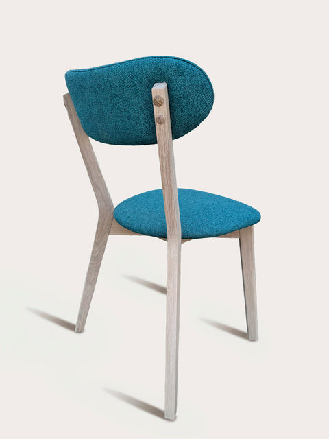 Solid oak wood chair nordic turcquoise Libero