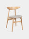 Dining chair from solid oak nordic soft 75 cm Positano