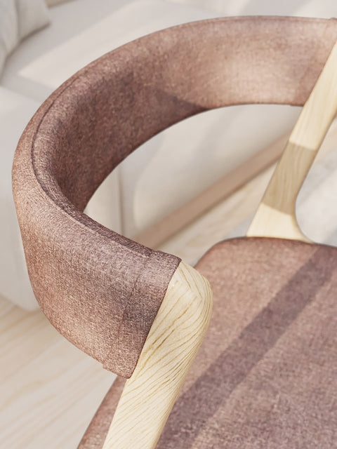 Sedia in rovere massello 76 cm nordica moderna morbida Atrani