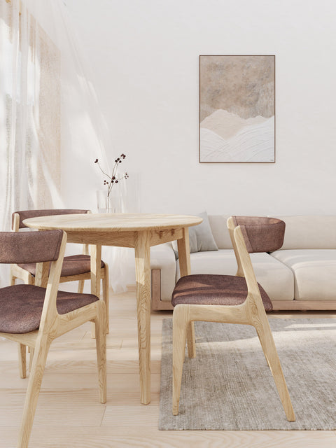 Sedia in rovere massello 76 cm nordica moderna morbida Atrani