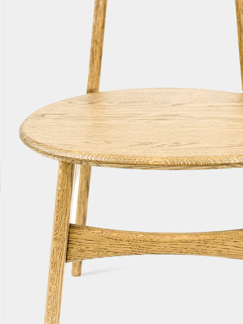 Dining chair from solid oak natural modern hard 75 cm Positano