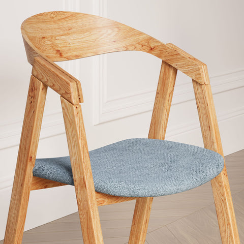 Chair of solid oak natural modern 79 cm soft Sorano