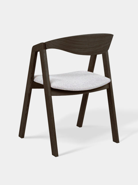 Sedia in massello di rovere nera moderna 79 cm morbida Sorano