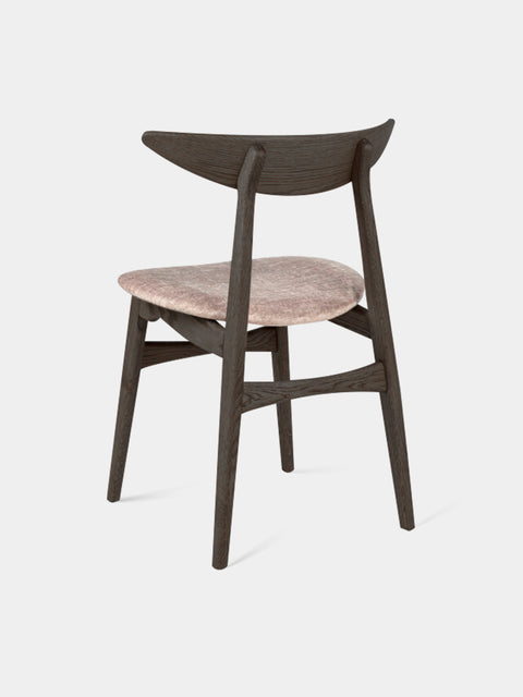 Dining chair from solid oak black soft 75 cm Positano