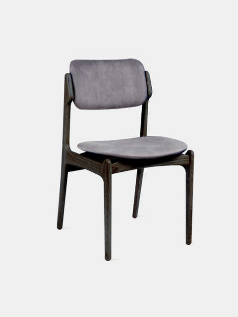 Dining chair from solid oak 79 cm black modern Loreto