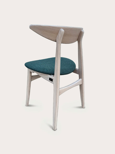 Sedia da pranzo in rovere massello nordico verde scuro Positano
