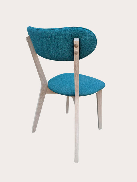Solid oak wood chair nordic turcquoise Libero