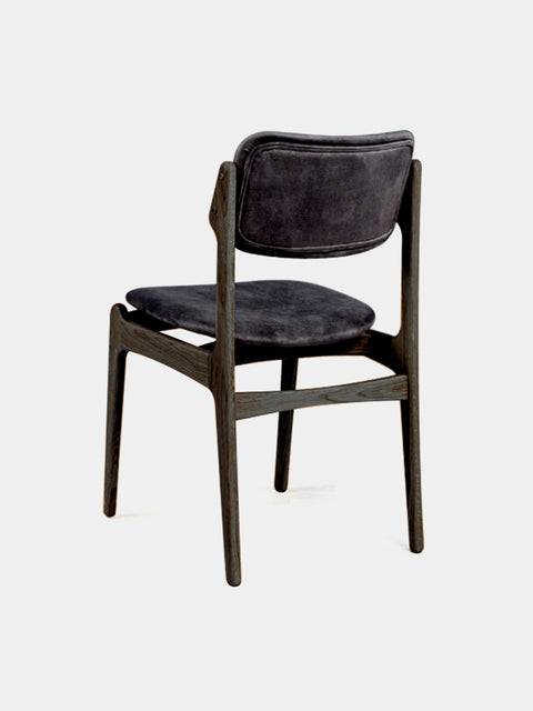 Dining chair from solid oak 79 cm black modern Loreto