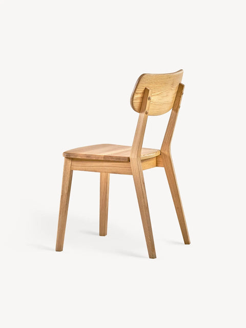 Chair 80 cm of oak natural oil finish hard seat modern natural Teo