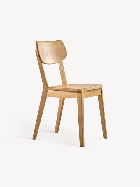 Chair 80 cm of oak natural oil finish hard seat modern natural Teo