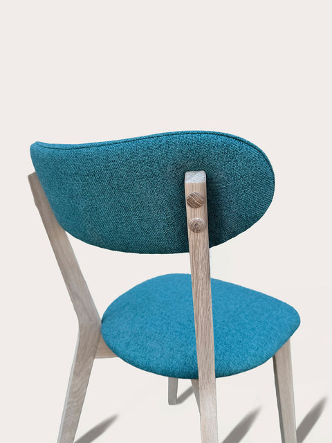 Solid oak wood chair nordic turcquoise Libero
