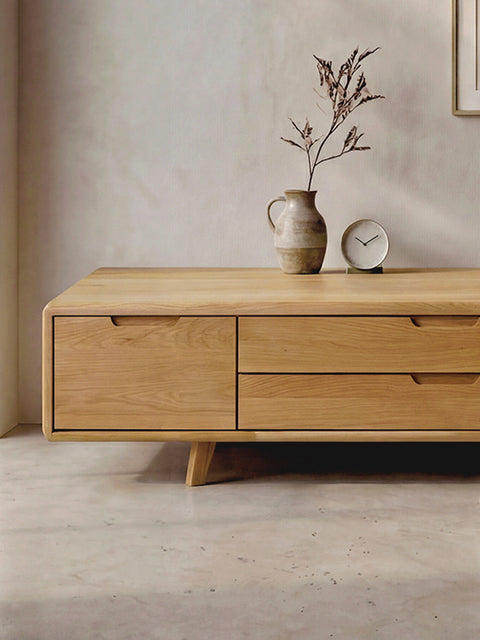 Mobile porta TV in legno massello di rovere naturale 180 Portofino 