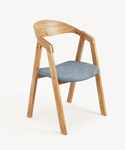 Chair of solid oak natural modern 79 cm soft Sorano