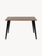 Dining table rectangular of solid oak modern natural Joy