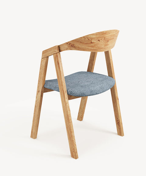 Chair of solid oak natural modern 79 cm soft Sorano