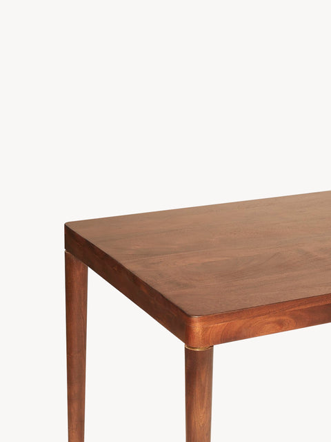 Dining table from solid teak wood modern Brown 150x75x75 cm Ciro