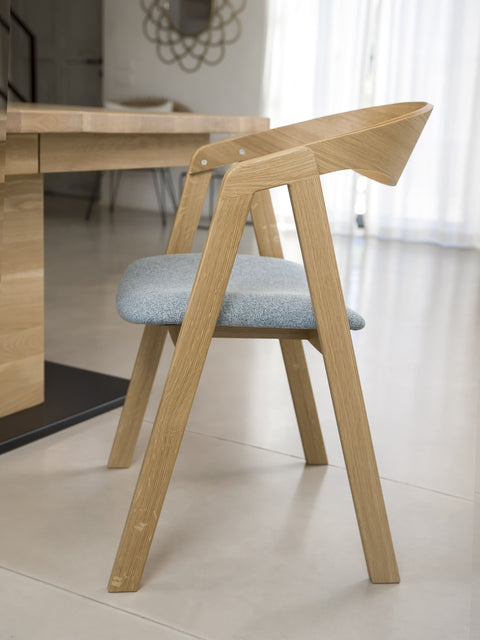Sedia in massello di rovere naturale moderna 79 cm morbida Sorano