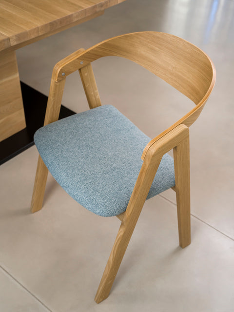 Chair of solid oak natural modern 79 cm soft Sorano