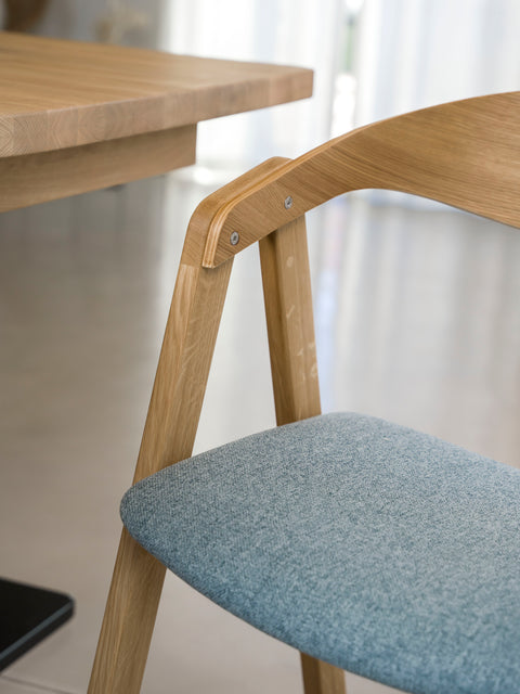 Chair of solid oak natural modern 79 cm soft Sorano