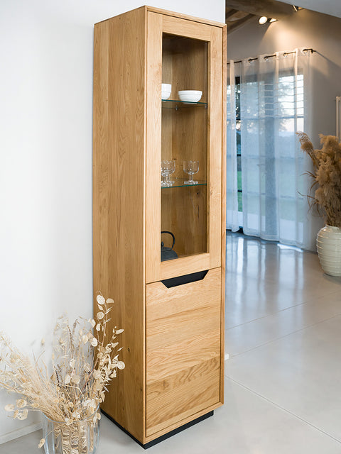 Colonna in legno massello di rovere 49x41x200 cm naturale moderna Adena