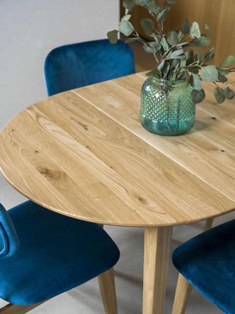 Tavolo da pranzo allungabile in rovere massello moderno naturale Sun, varie misure