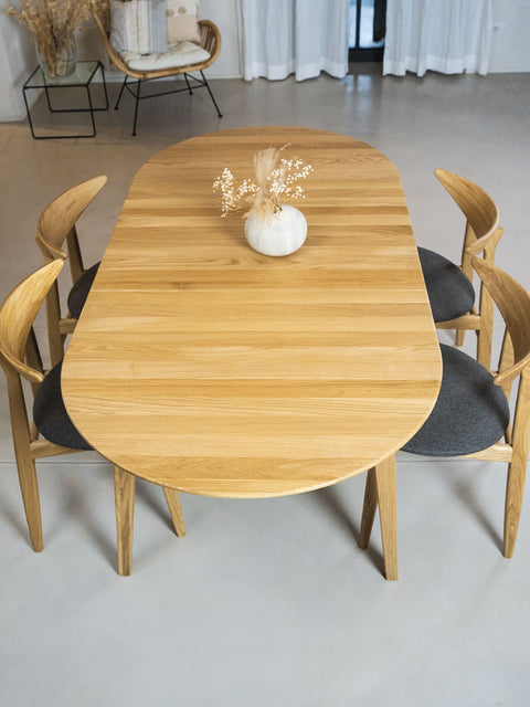 Tavolo da pranzo in rovere massello moderno nordico naturale Florence