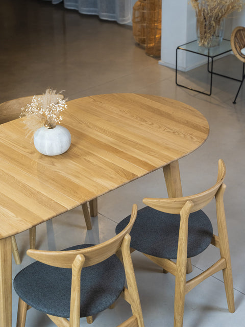 Tavolo da pranzo in rovere massello moderno nordico naturale Florence