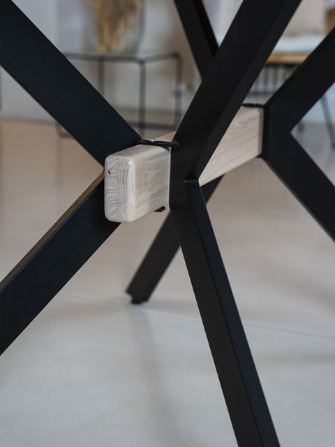 Tavolo da pranzo rettangolare in rovere massello moderno bianco Ercole