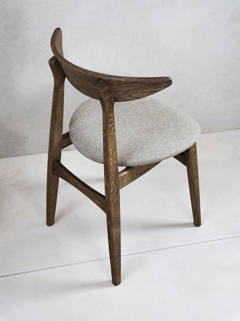 Sedia da pranzo in rovere massello marrone morbido 75 cm Positano