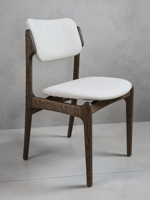Sedia da pranzo in rovere massello 79 cm moderna fumé Loreto