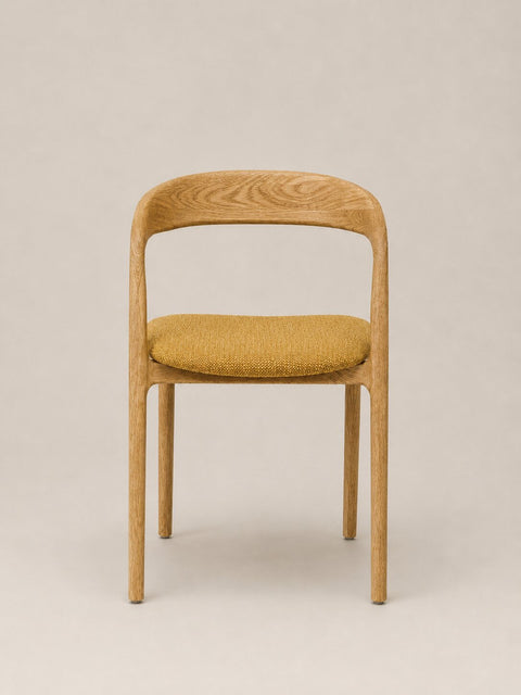 Solid oak wood dining chair natural yellow 80 cm Arco