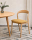 Solid oak wood dining chair natural yellow 80 cm Arco